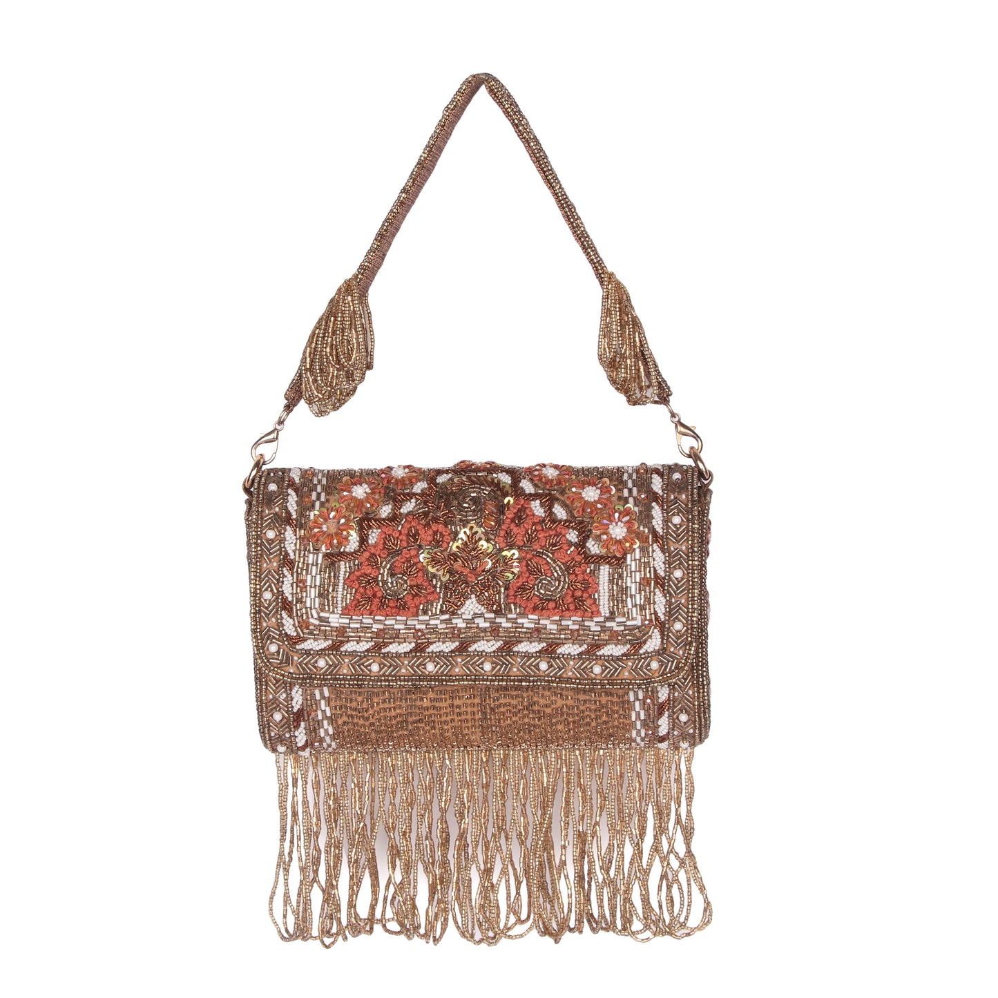 Imperial antique gold clutch
