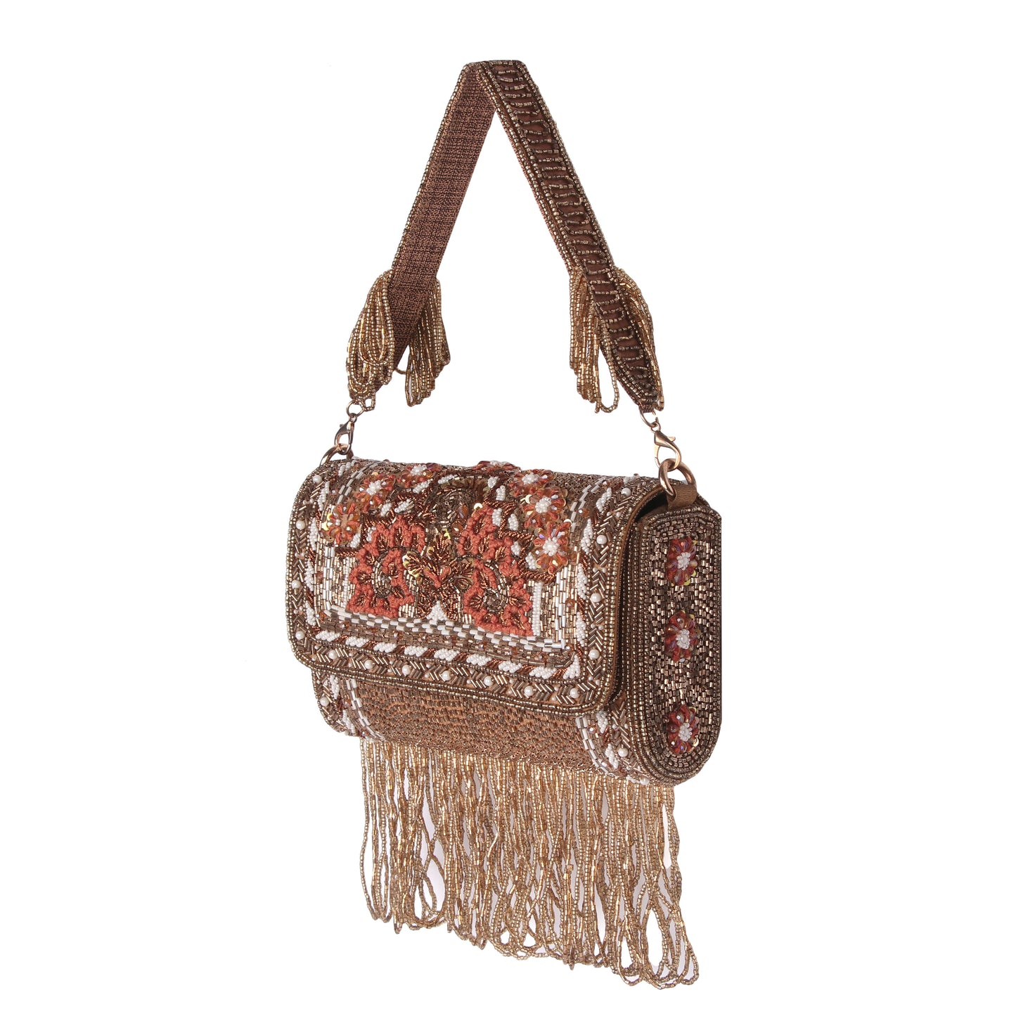 Imperial antique gold clutch