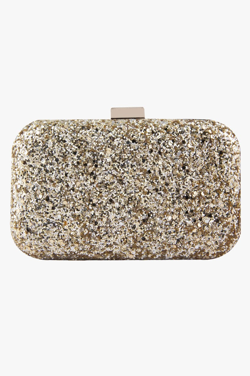 Golden shimmer clutch