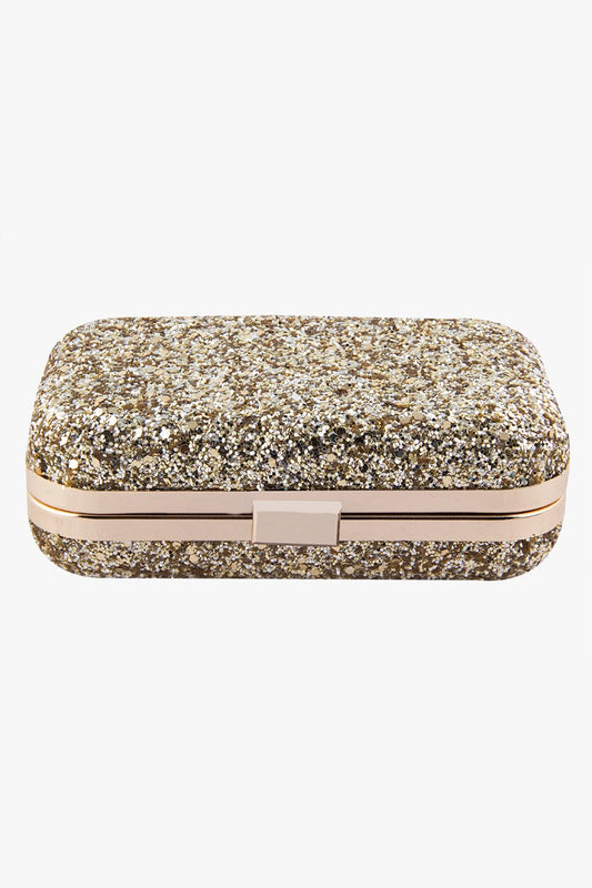 Golden shimmer clutch