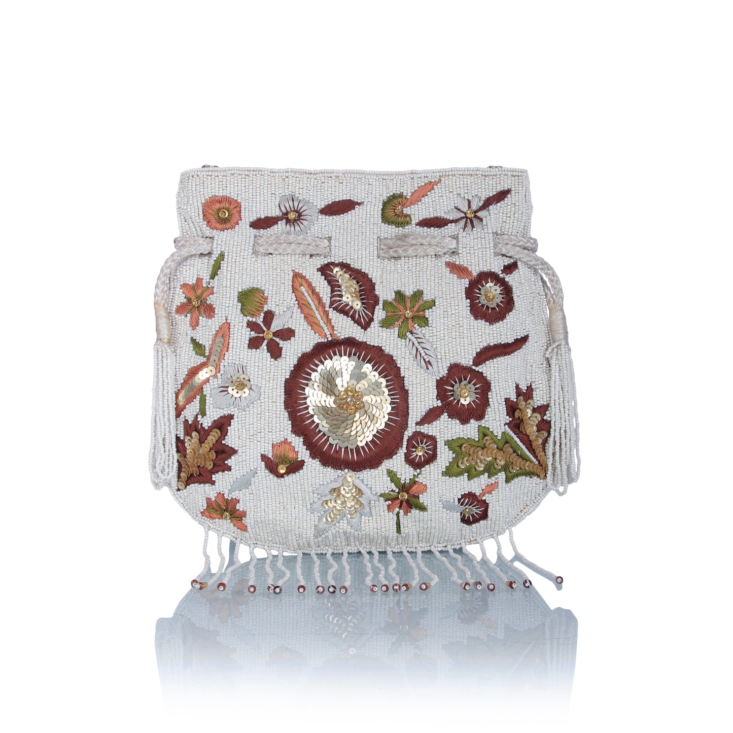 Multi pearl bead potli