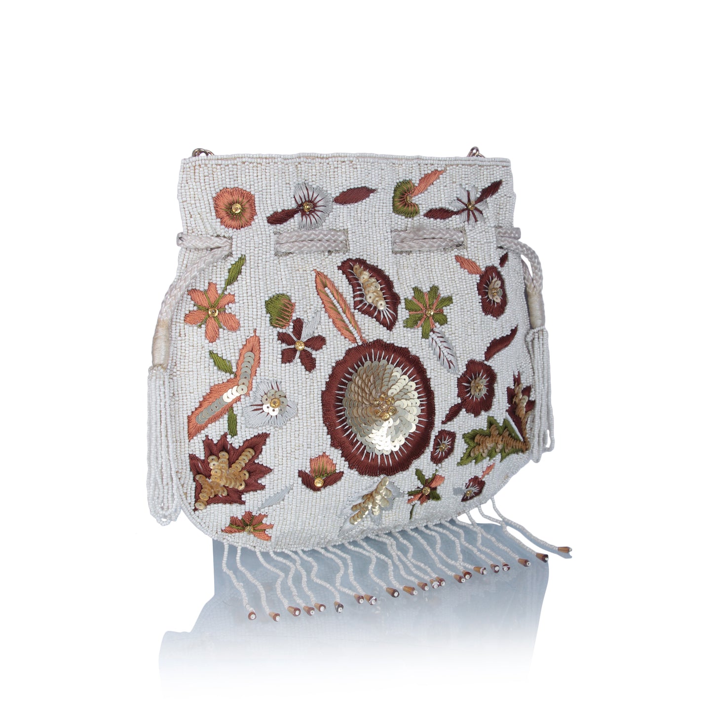 Multi pearl bead potli