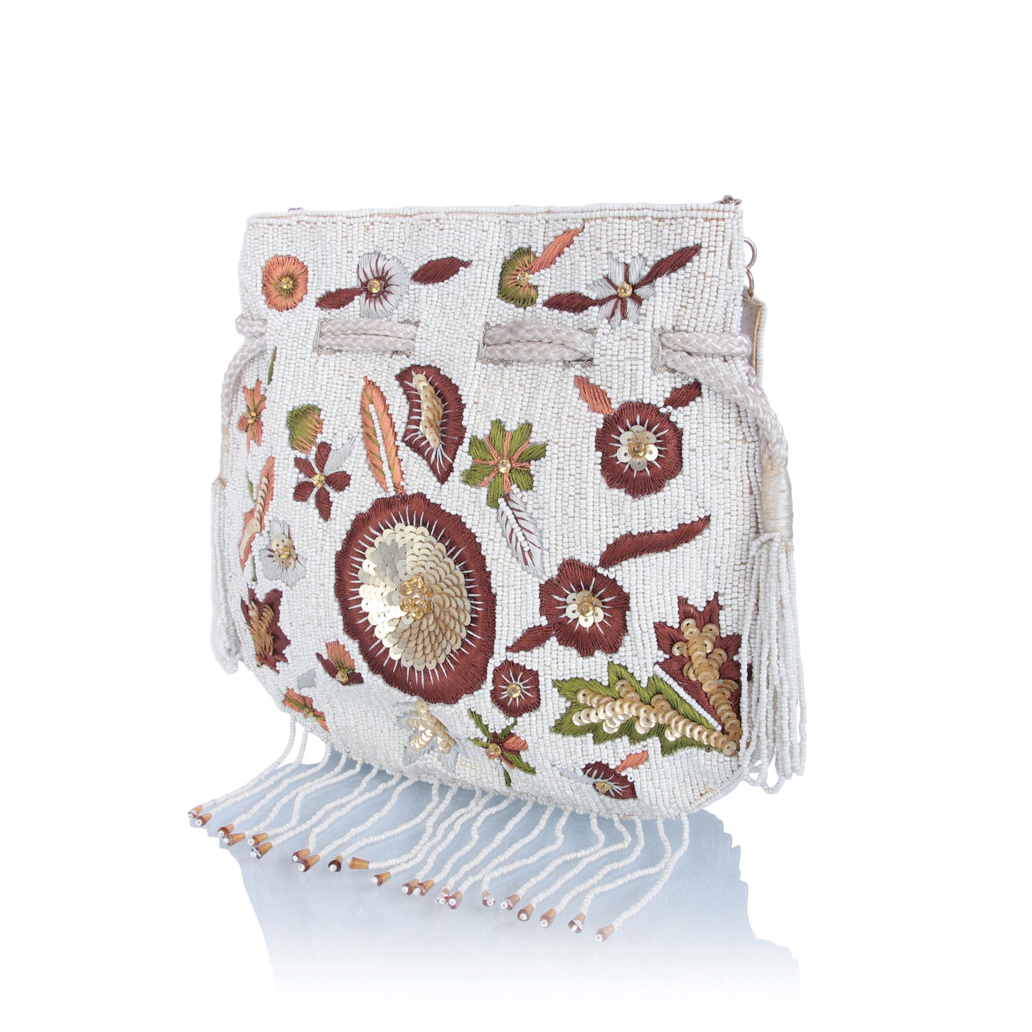 Multi pearl bead potli