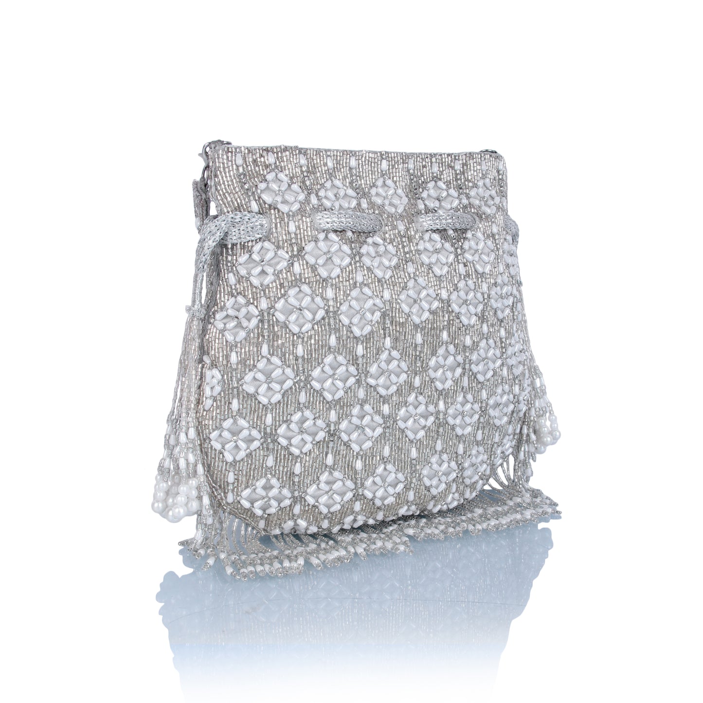 Zophe silver potli bag