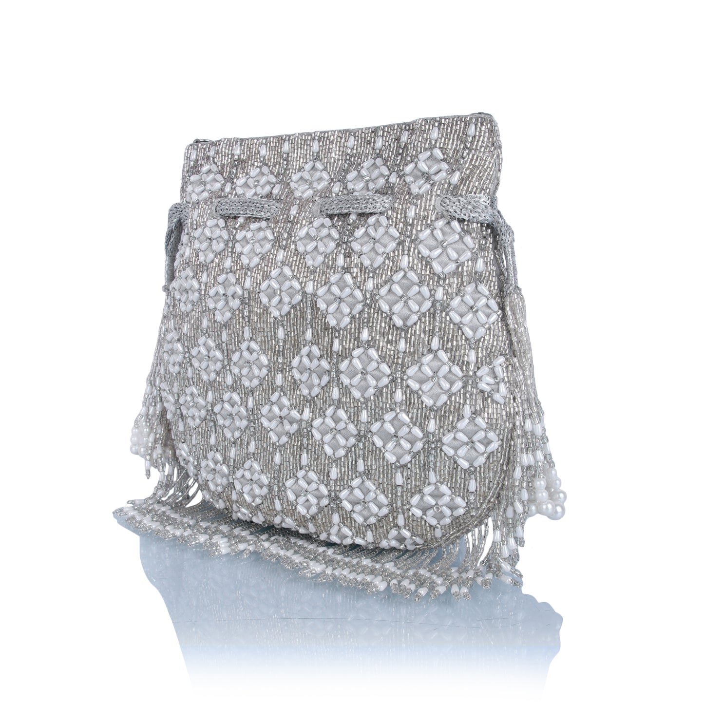 Zophe silver potli bag
