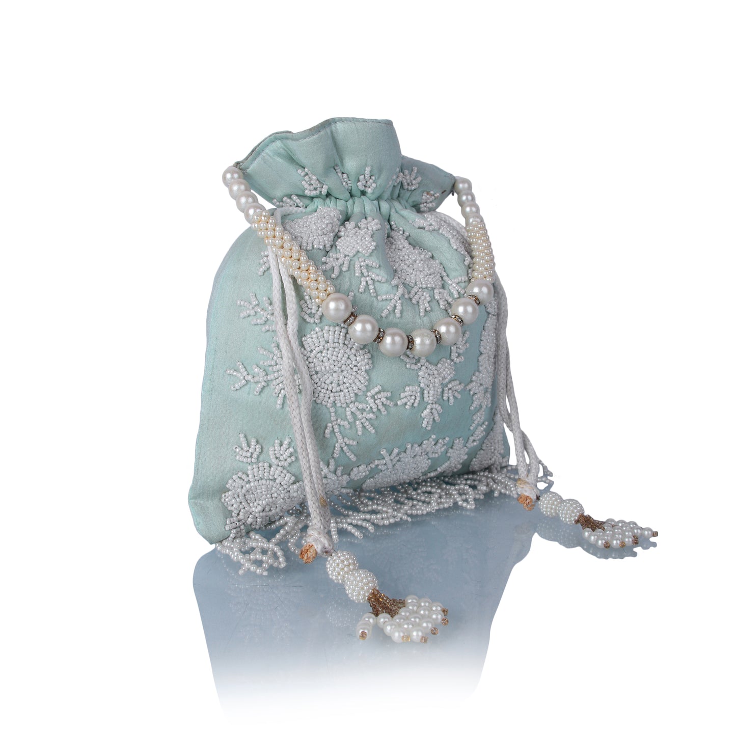 Mint green potli bag