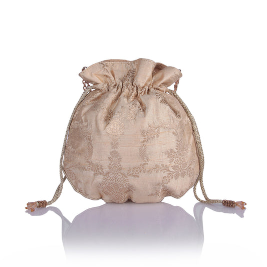 Mahnoor subtle gold potli