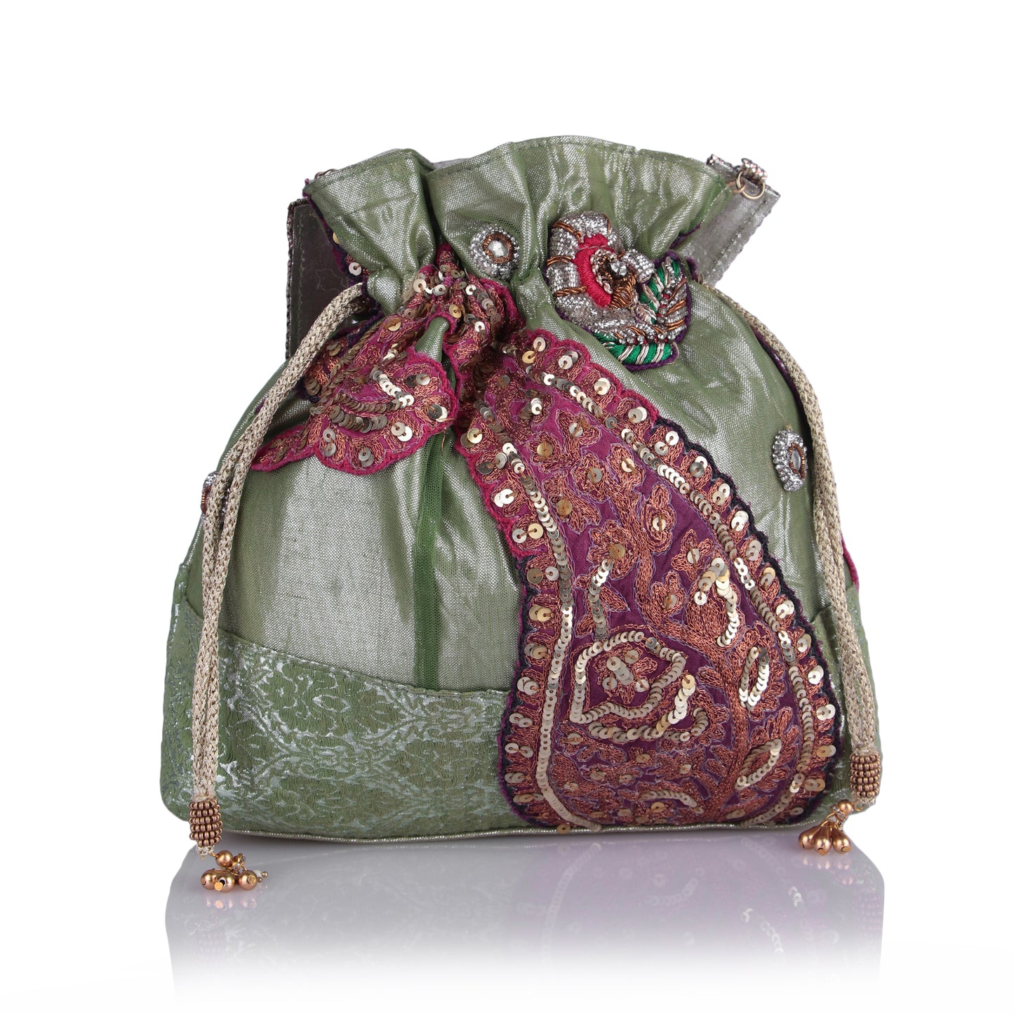 Paisley brocade potli