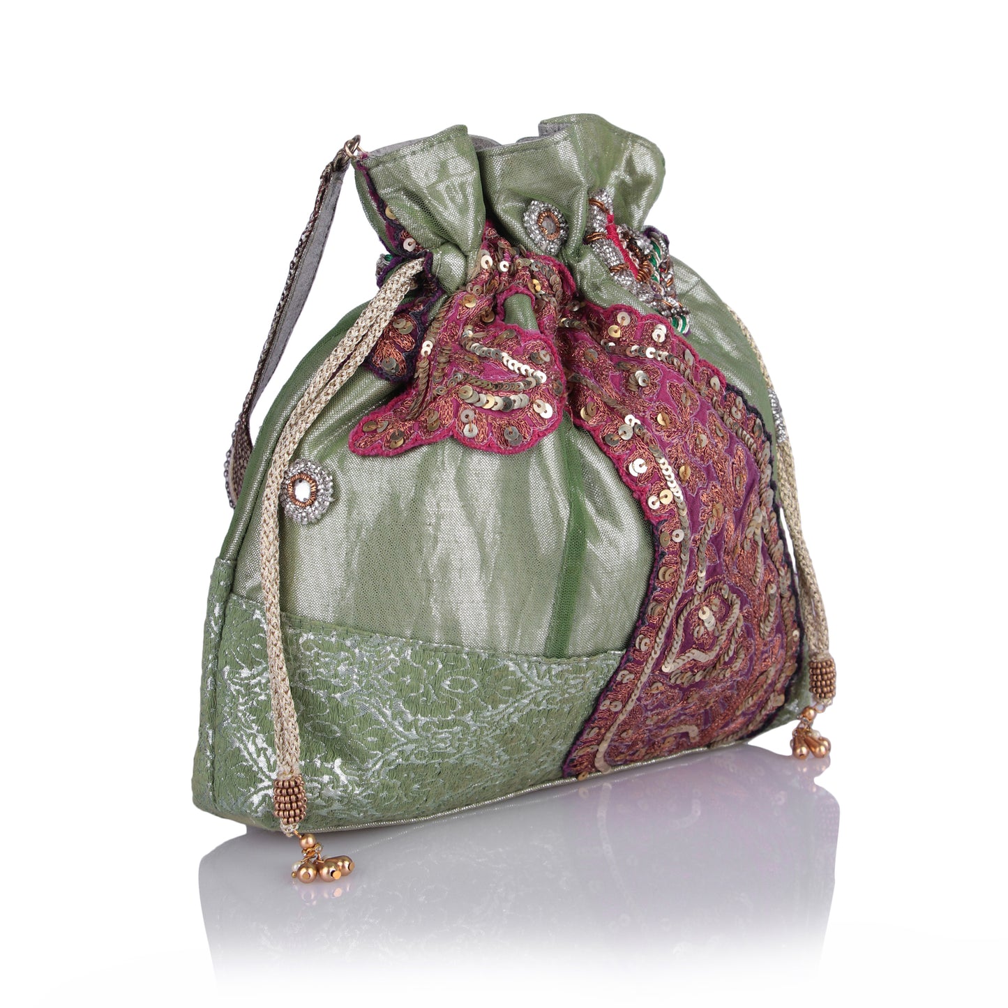 Paisley brocade potli