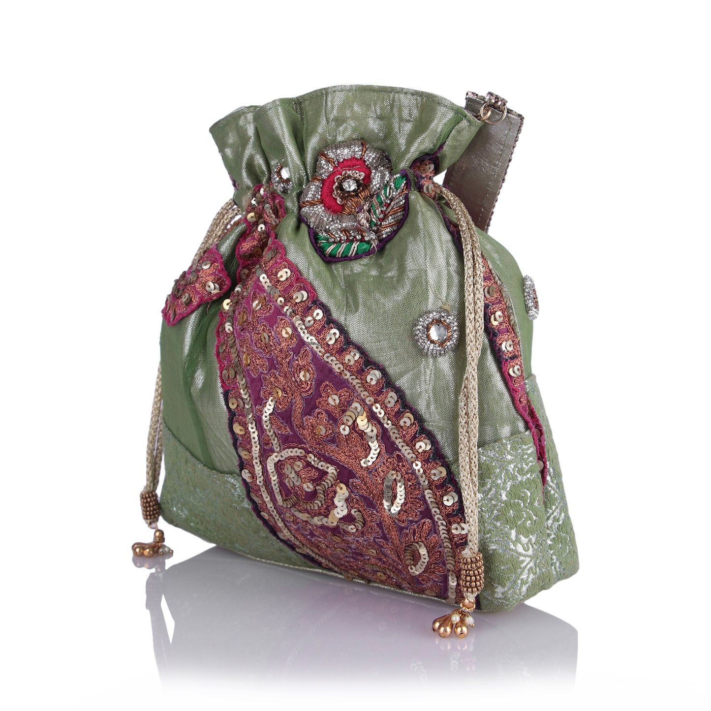 Paisley brocade potli