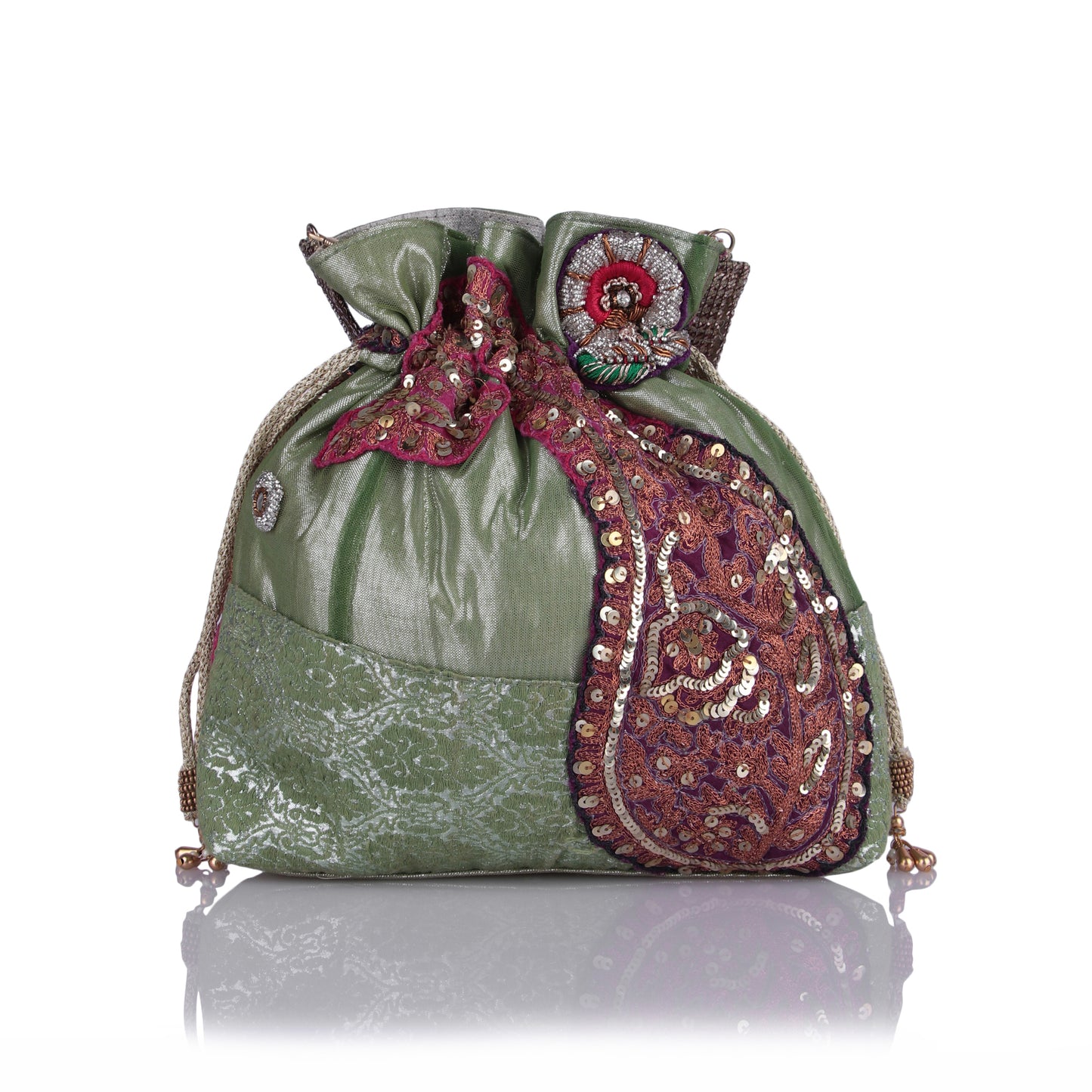 Paisley brocade potli