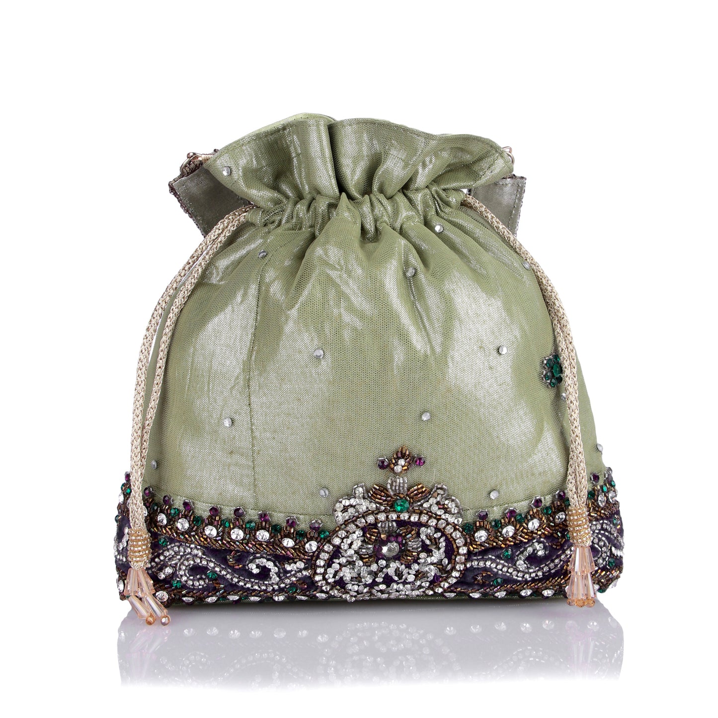 Stonework net potli bag