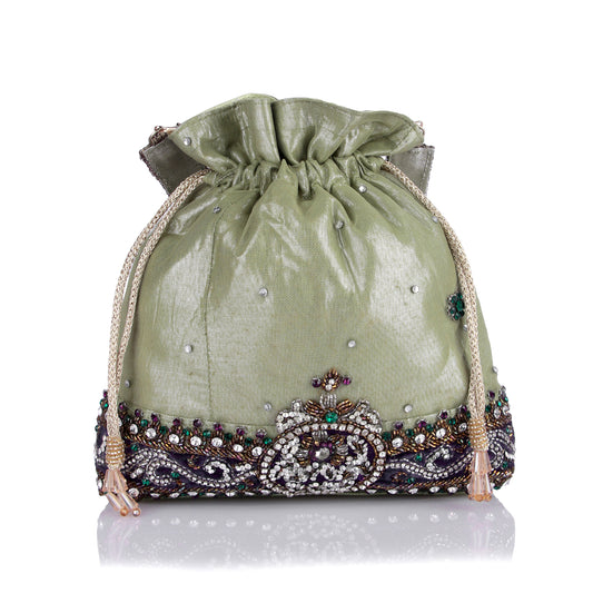 Stonework net potli bag