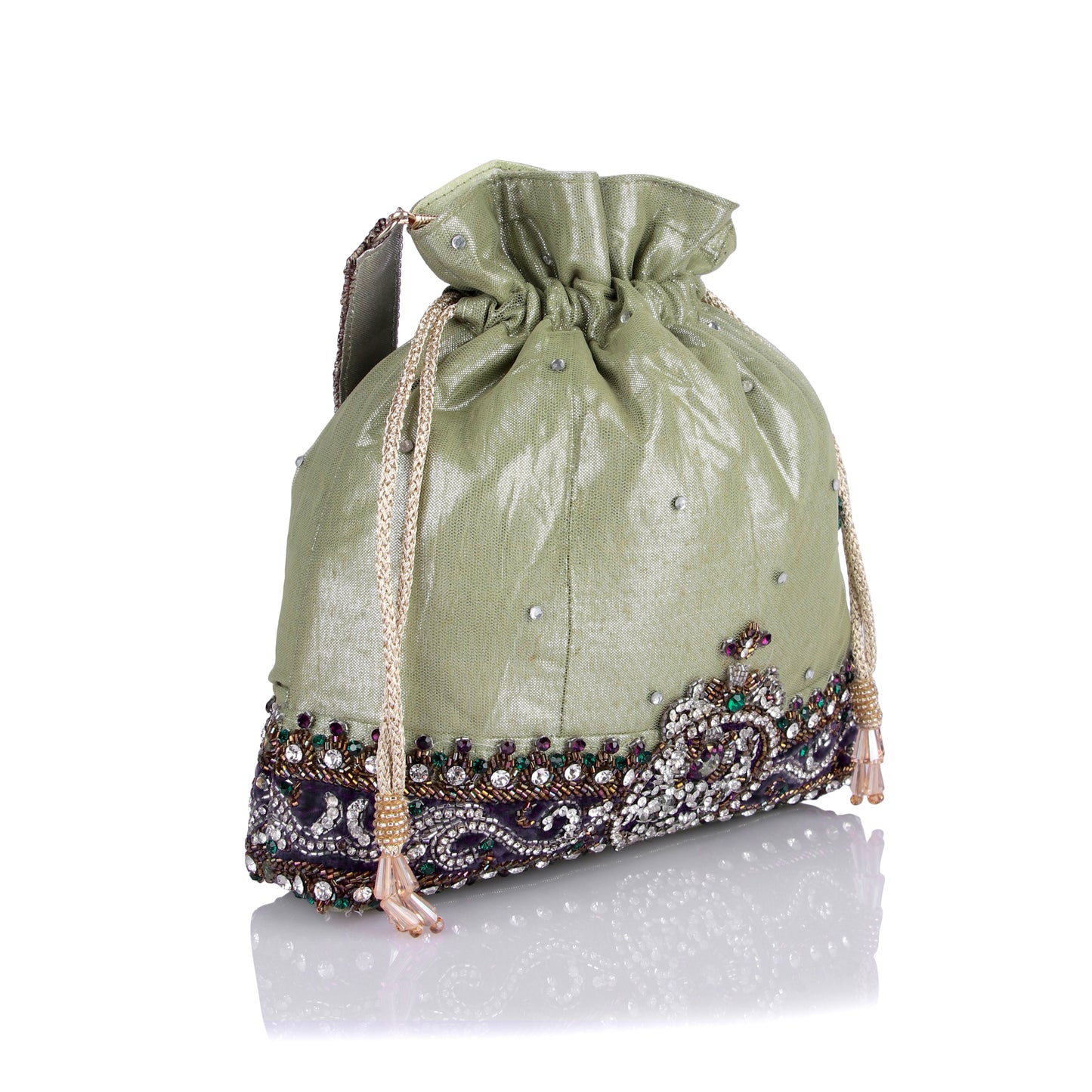 Stonework net potli bag