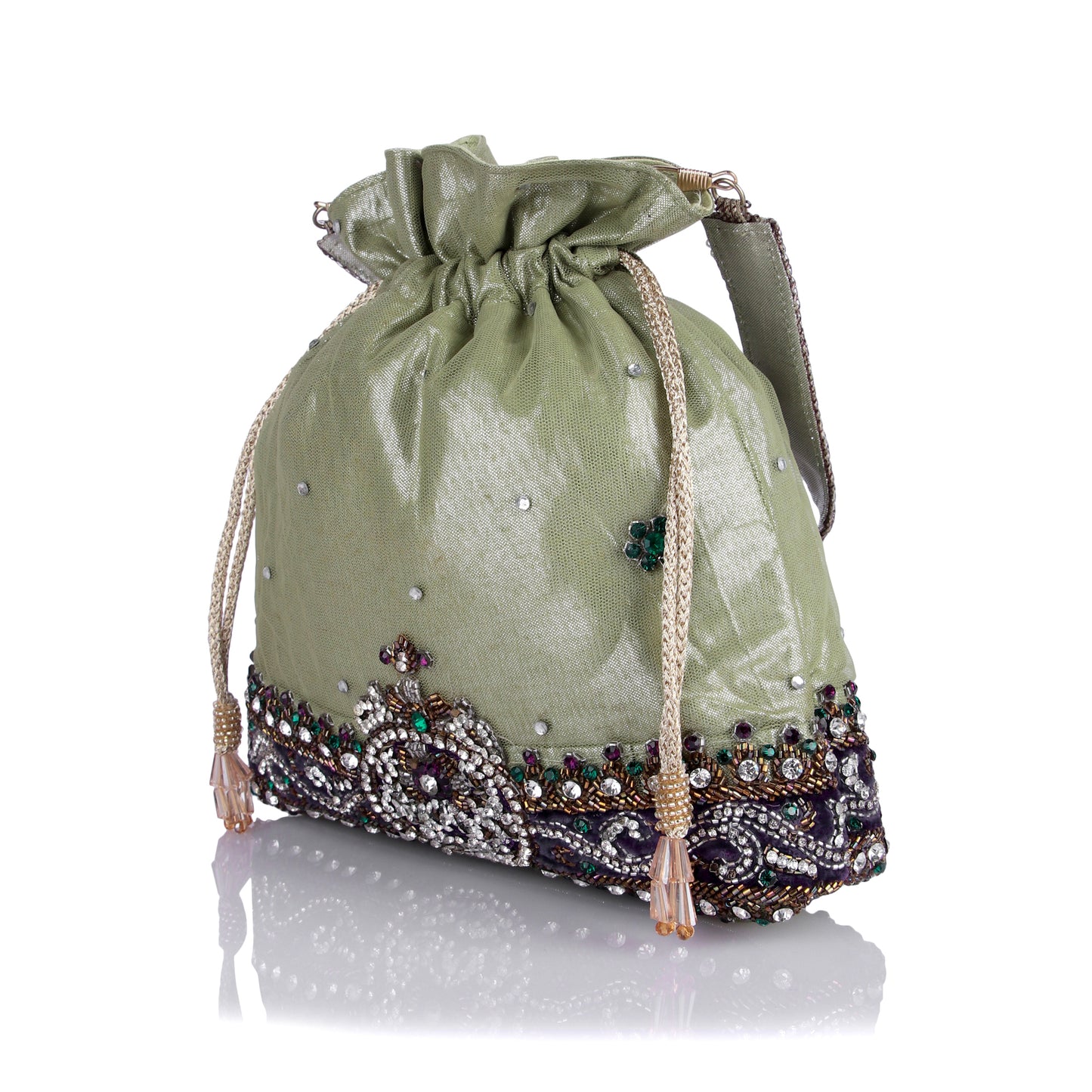 Stonework net potli bag
