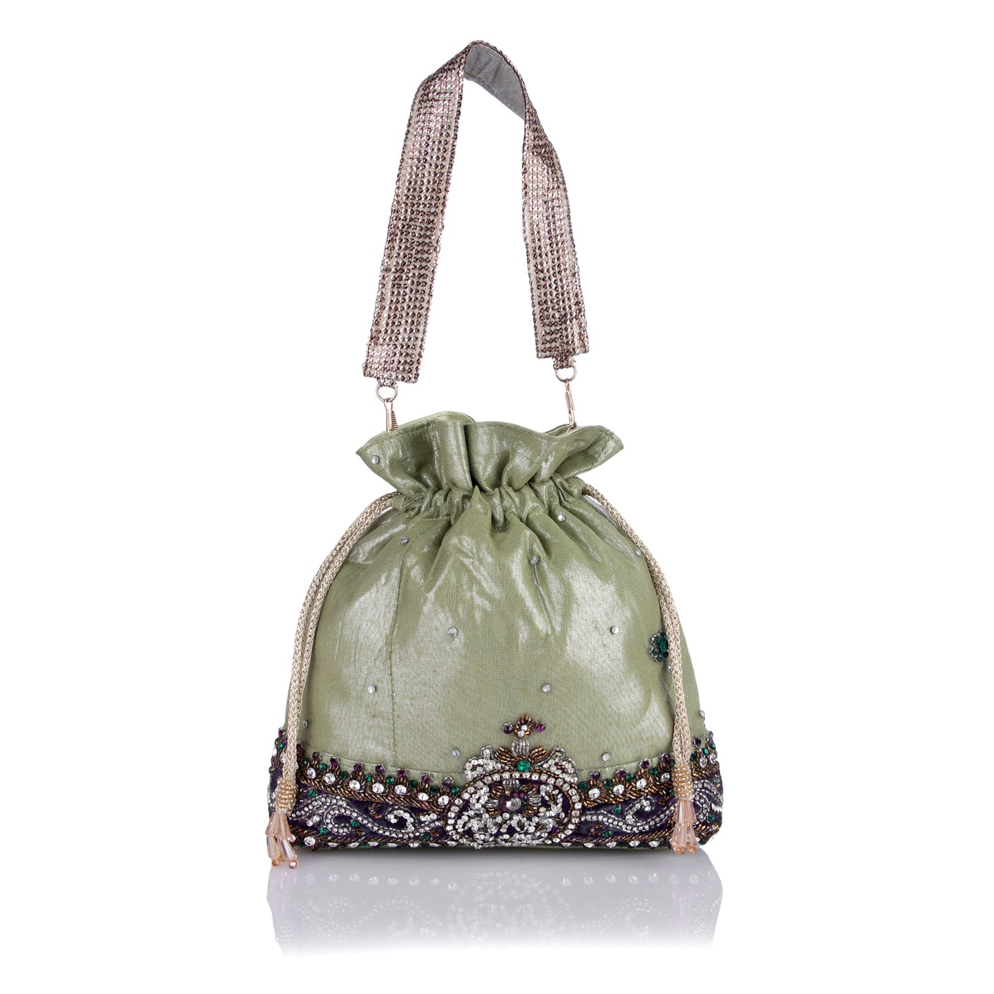 Stonework net potli bag