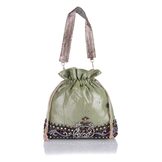 Stonework net potli bag