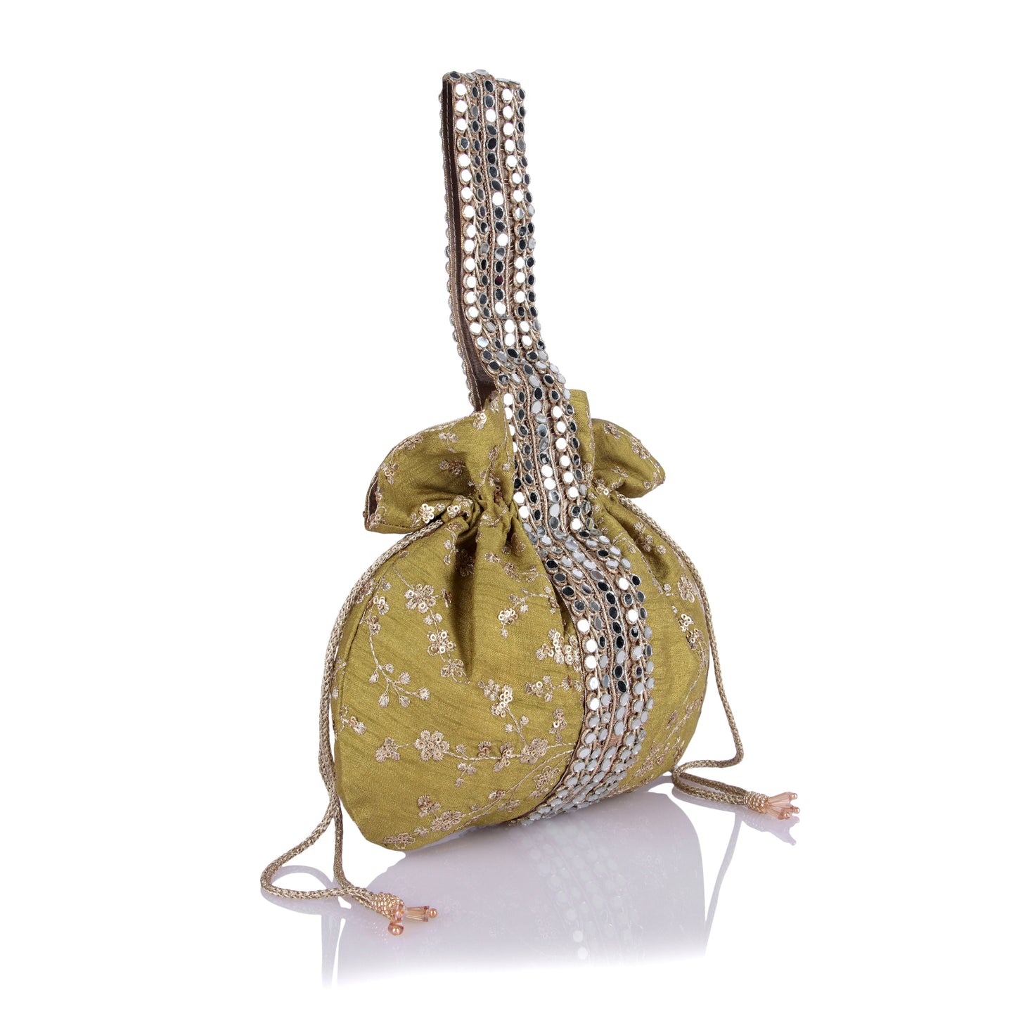 Mirrorwork strap potli