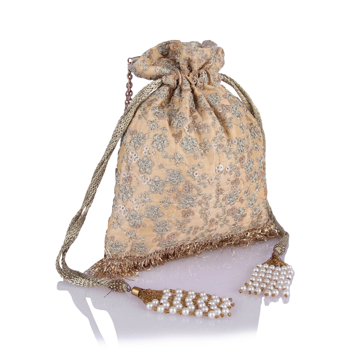 Zeenat gold potli bag