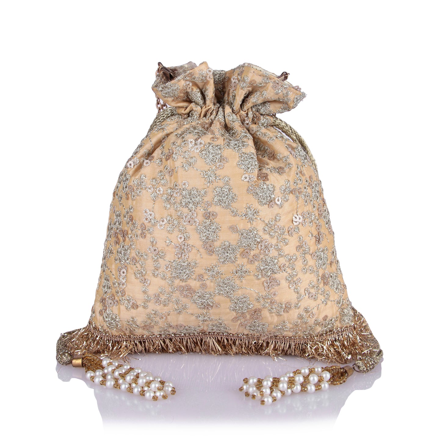 Zeenat gold potli bag