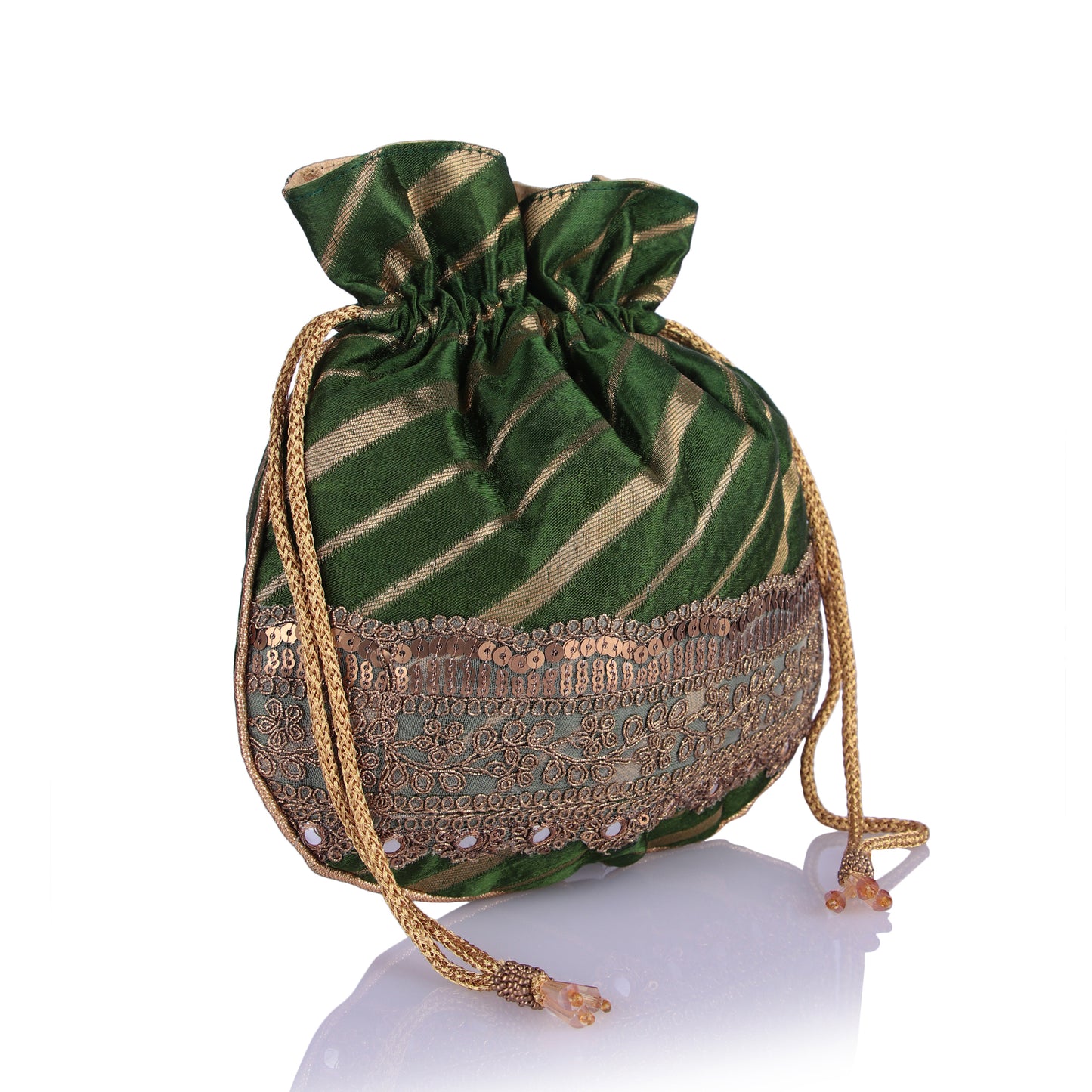 Safeena green potli bag