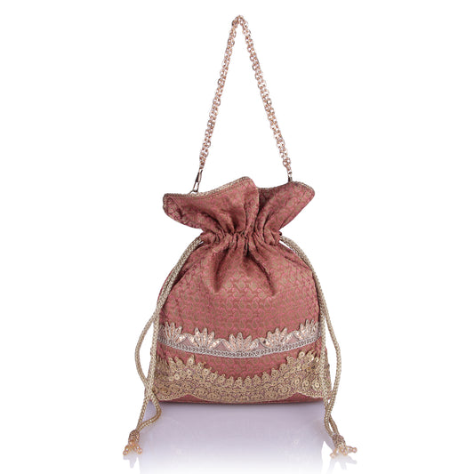 Nazia coral potli bag
