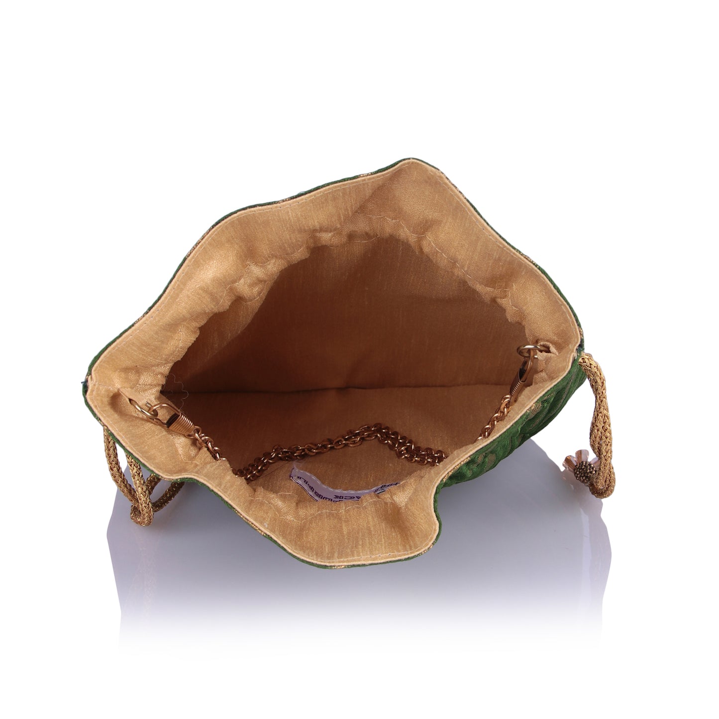 Safeena green potli bag