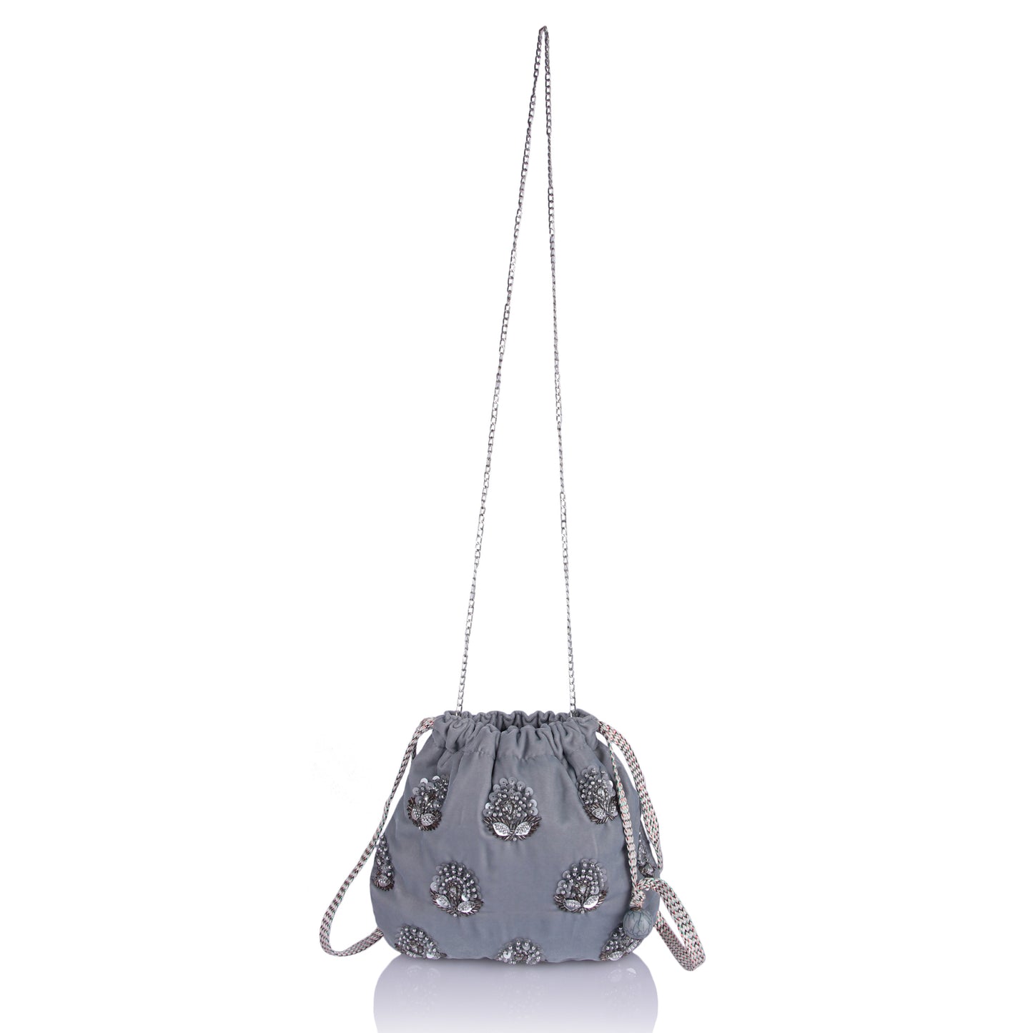 Moteef grey potli bag