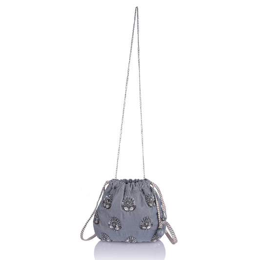Moteef grey potli bag