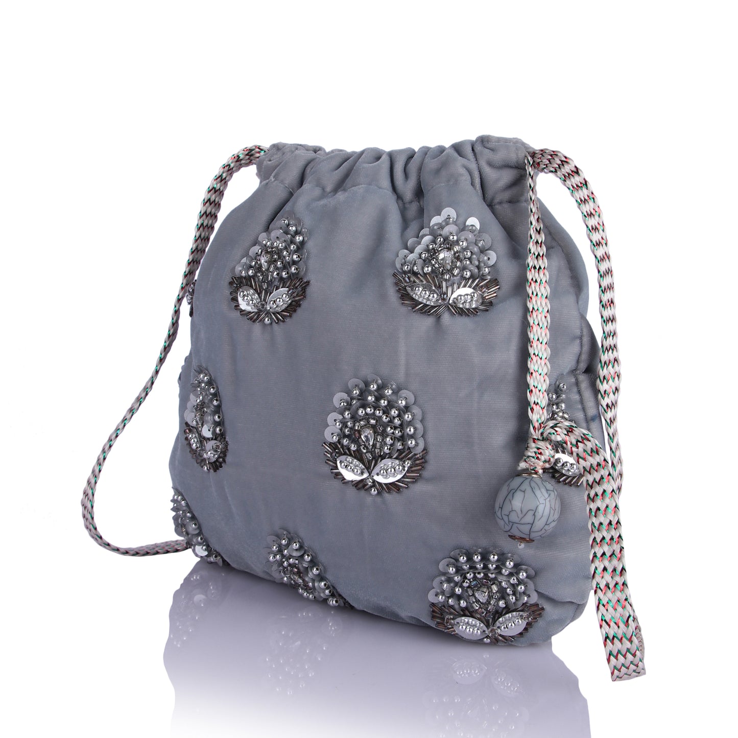Moteef grey potli bag