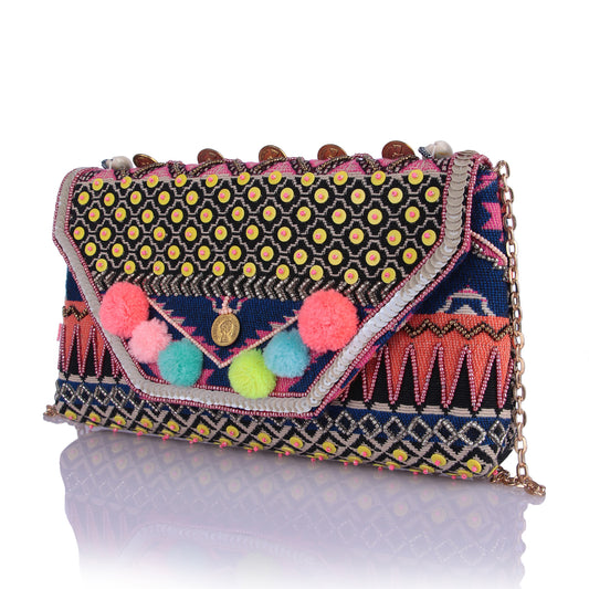 Spectrum pom pom bag