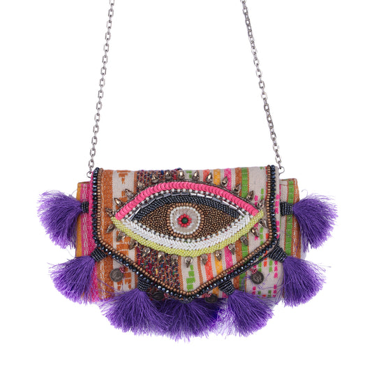 Eye Tassell sling bag