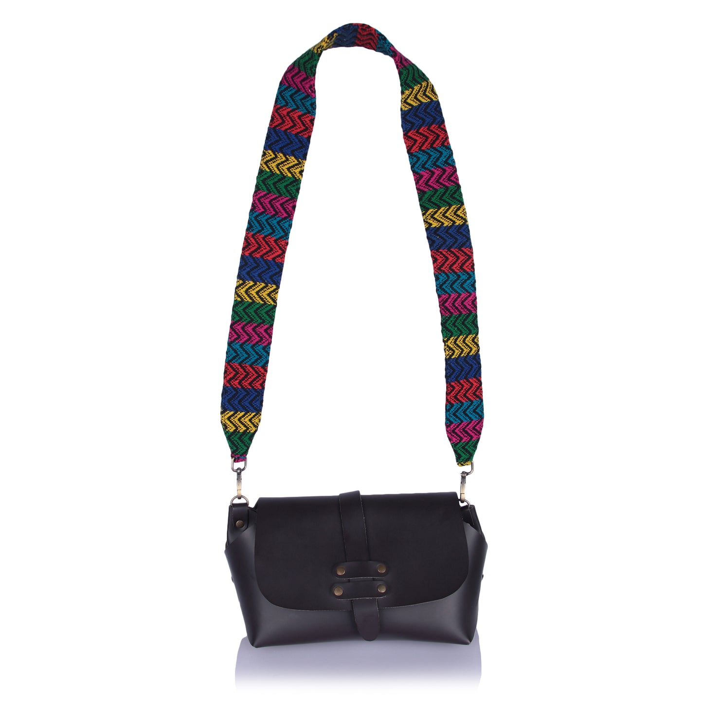 Brown buckle sling bag