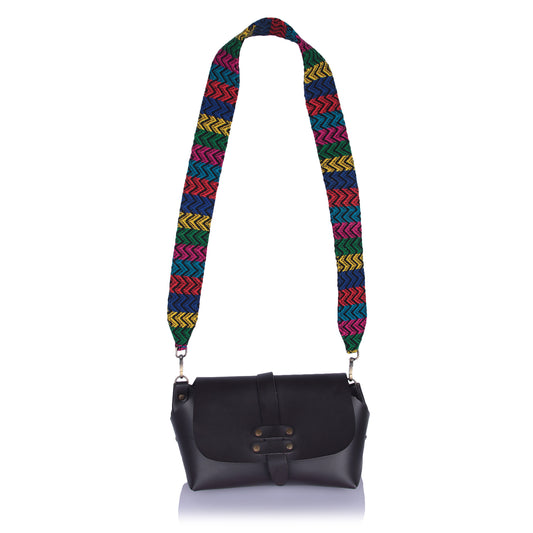 Brown buckle sling bag