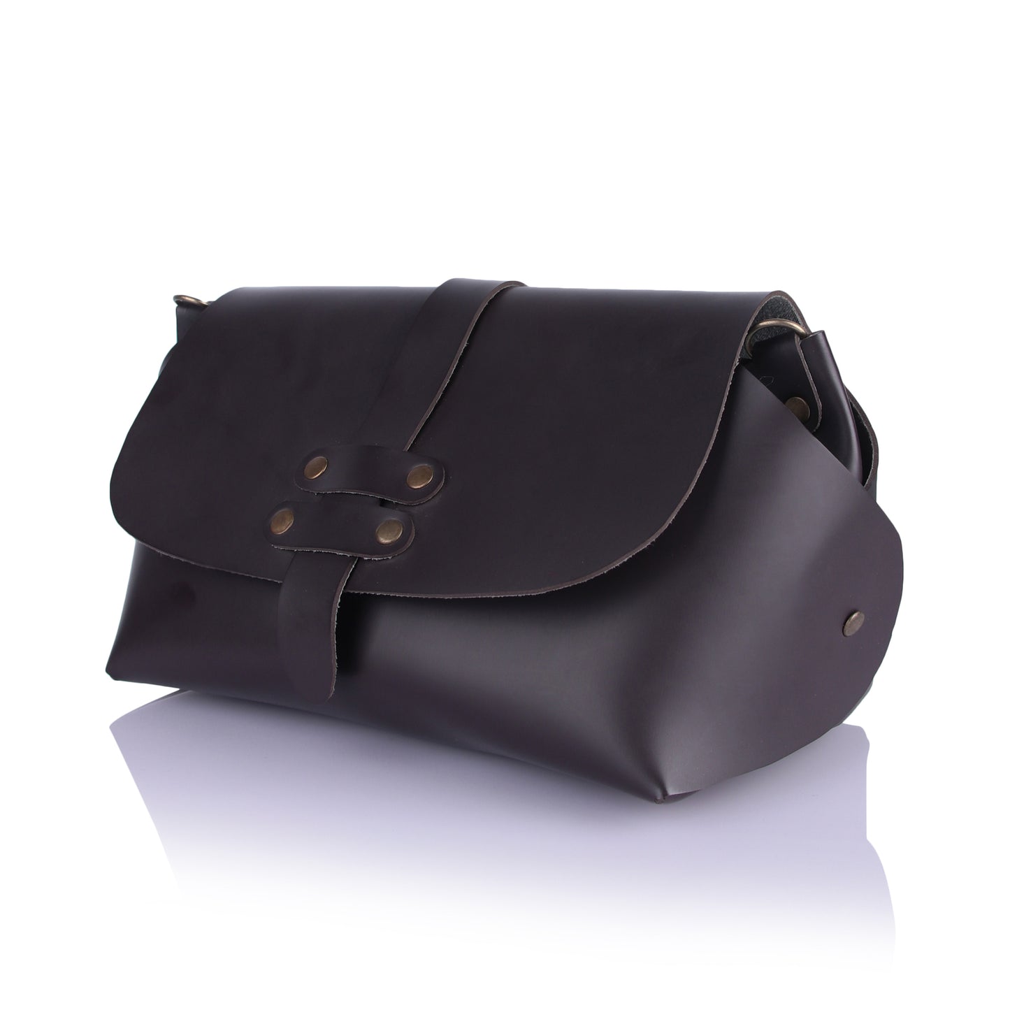 Brown buckle sling bag