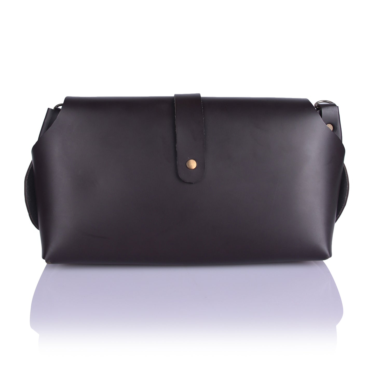 Brown buckle sling bag