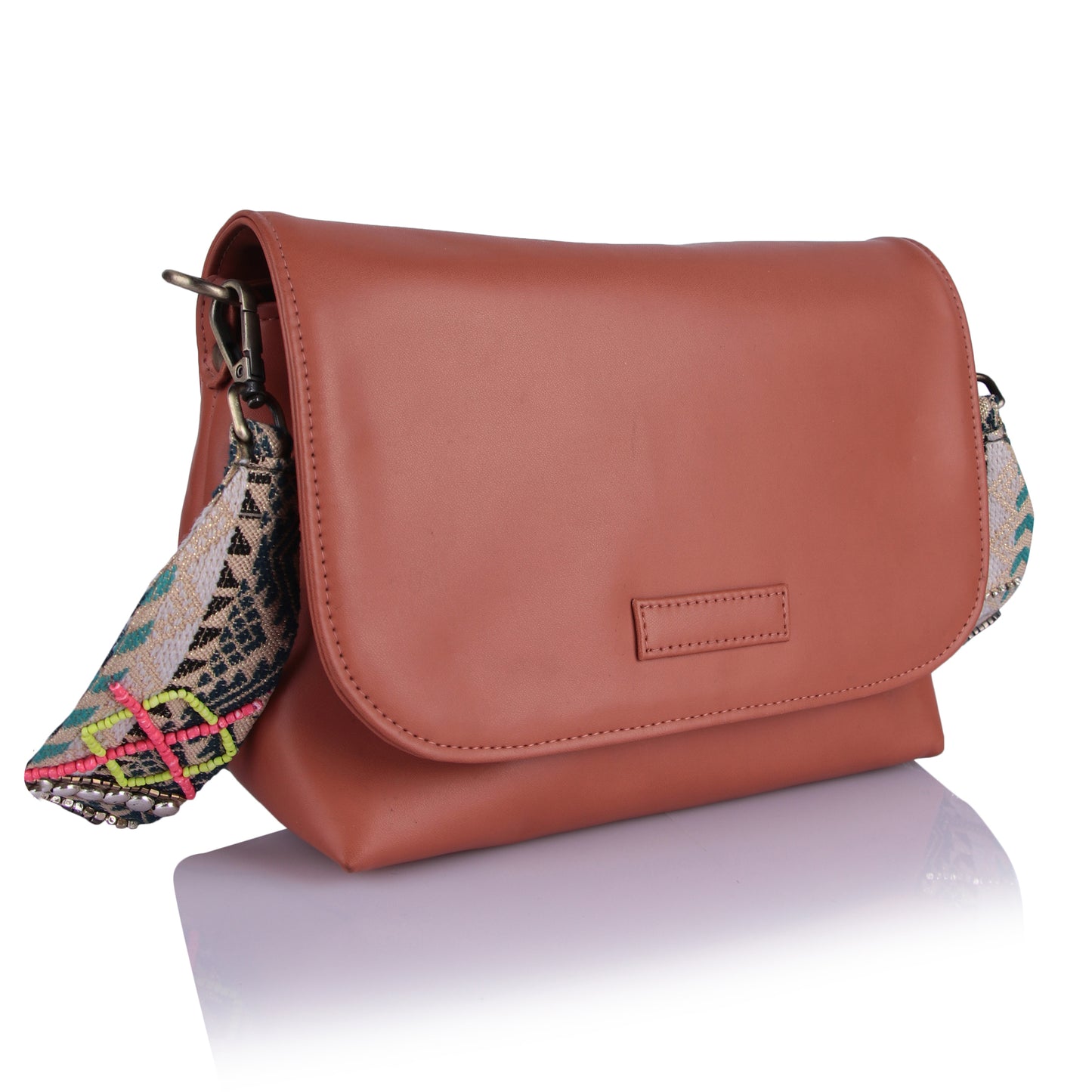 Tan bizaare sling bag