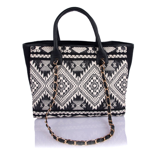 Jade black tote bag