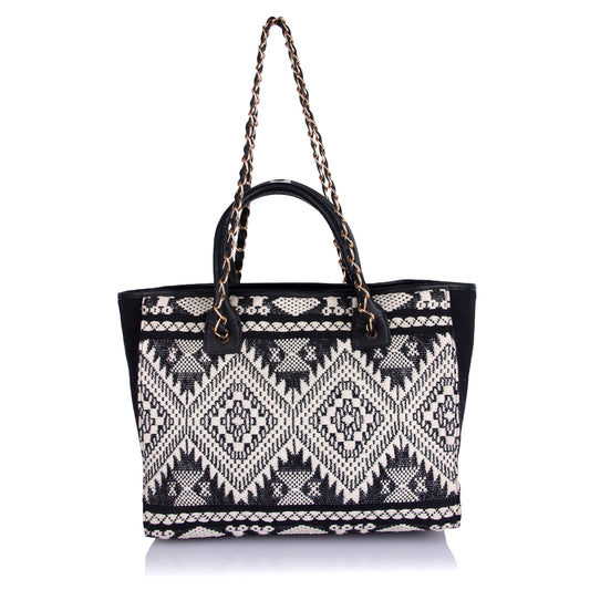 Jade black tote bag