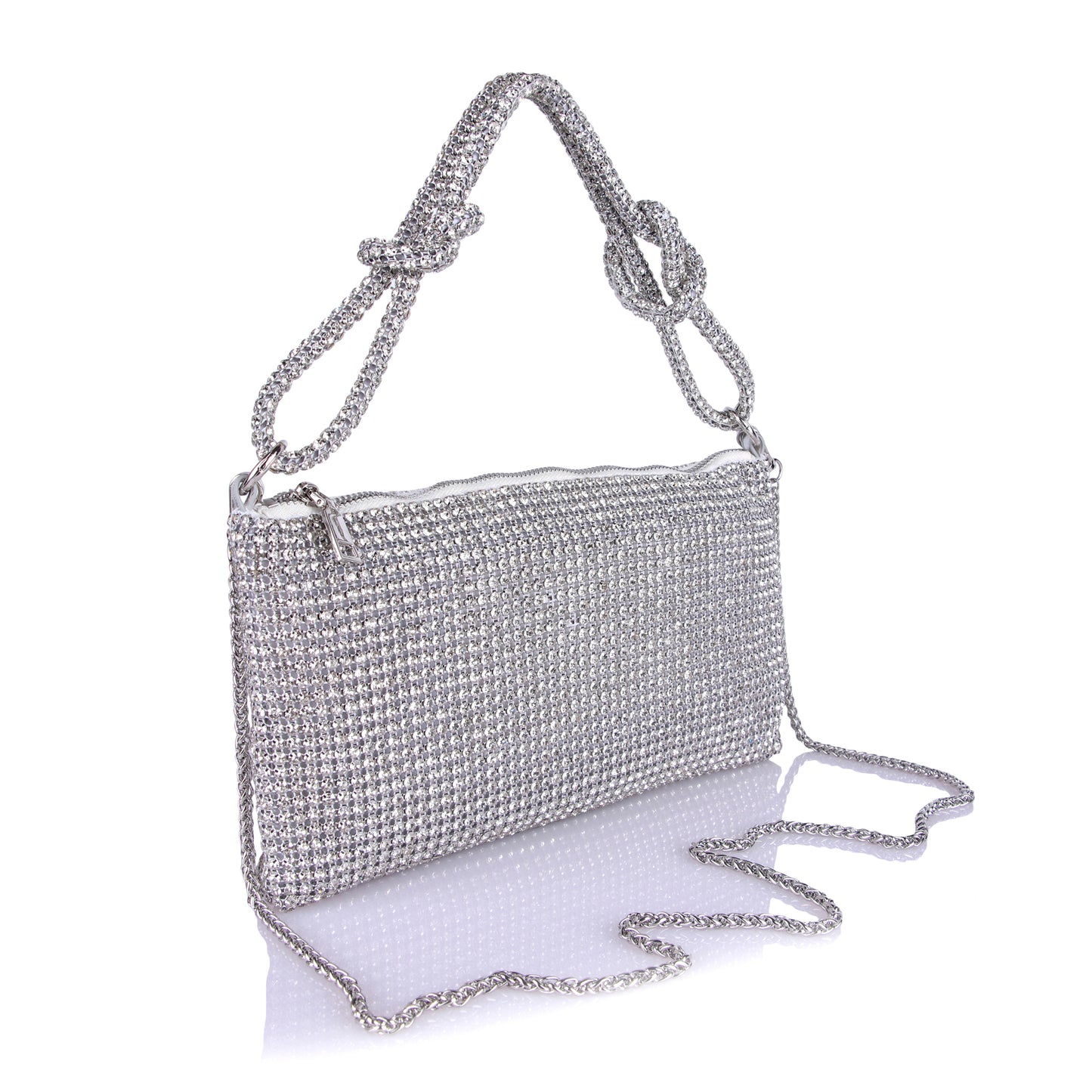 Silver shinara party bag