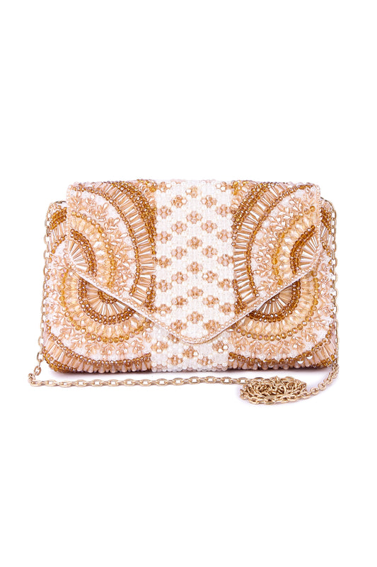 Shazeeb golden clutch