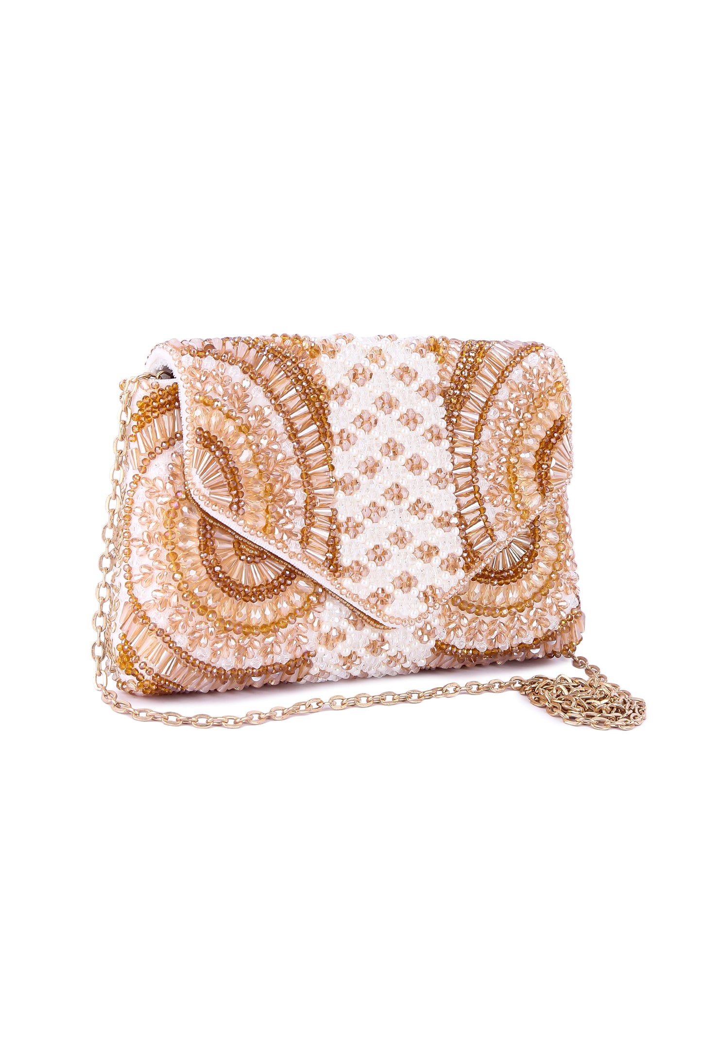 Shazeeb golden clutch