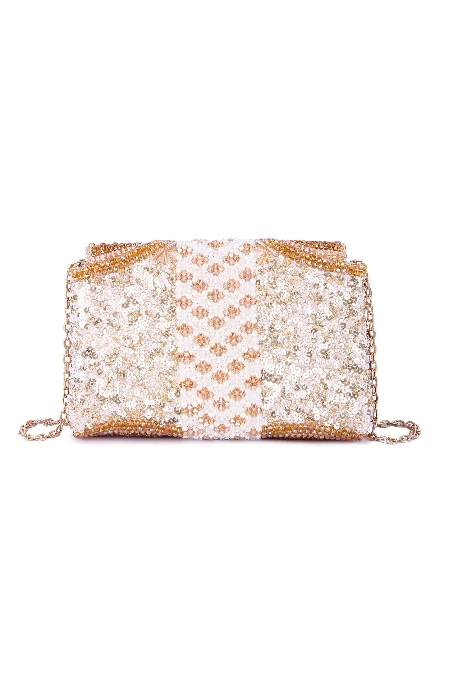 Shazeeb golden clutch