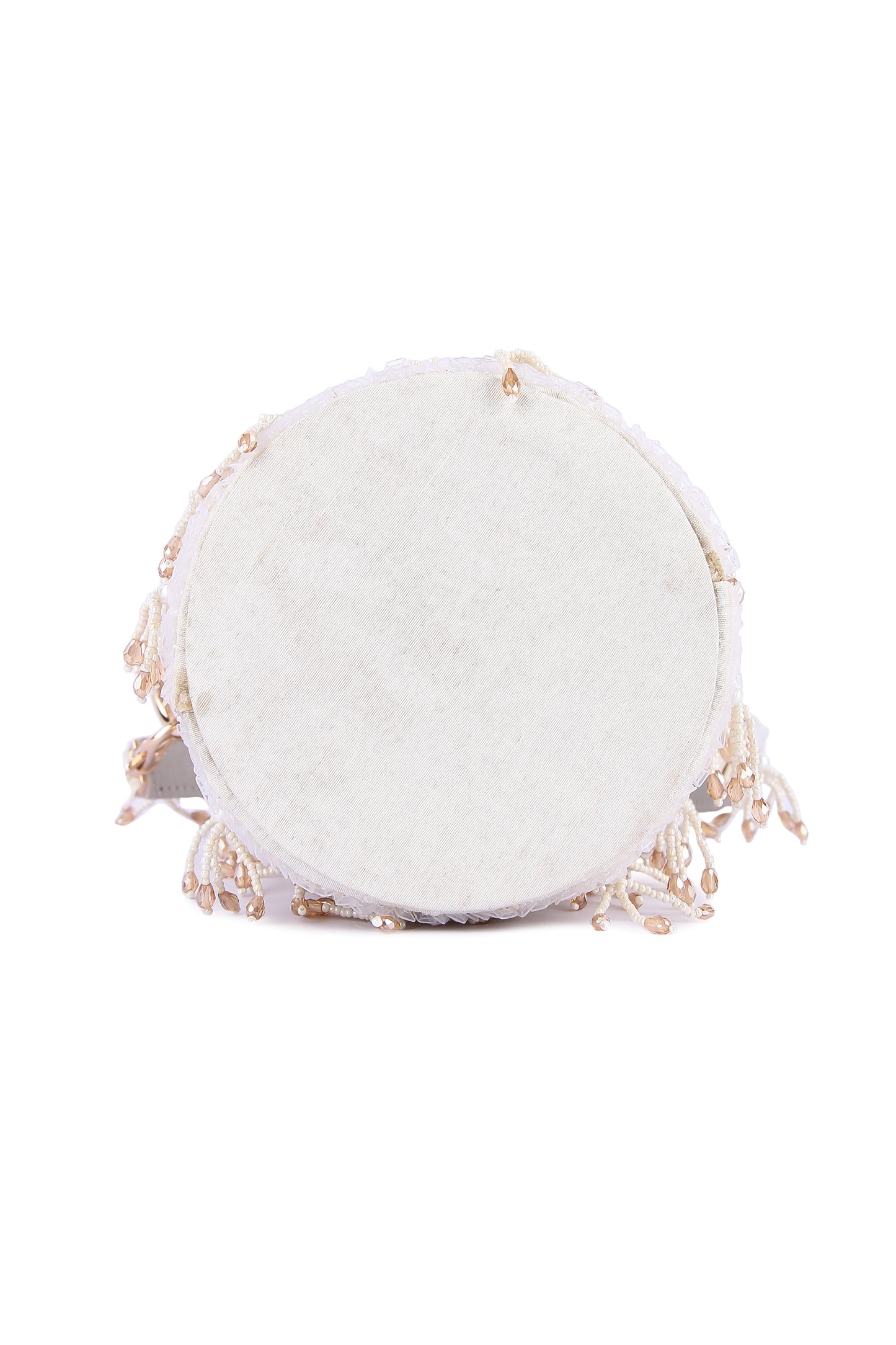 Bucket white zing potli