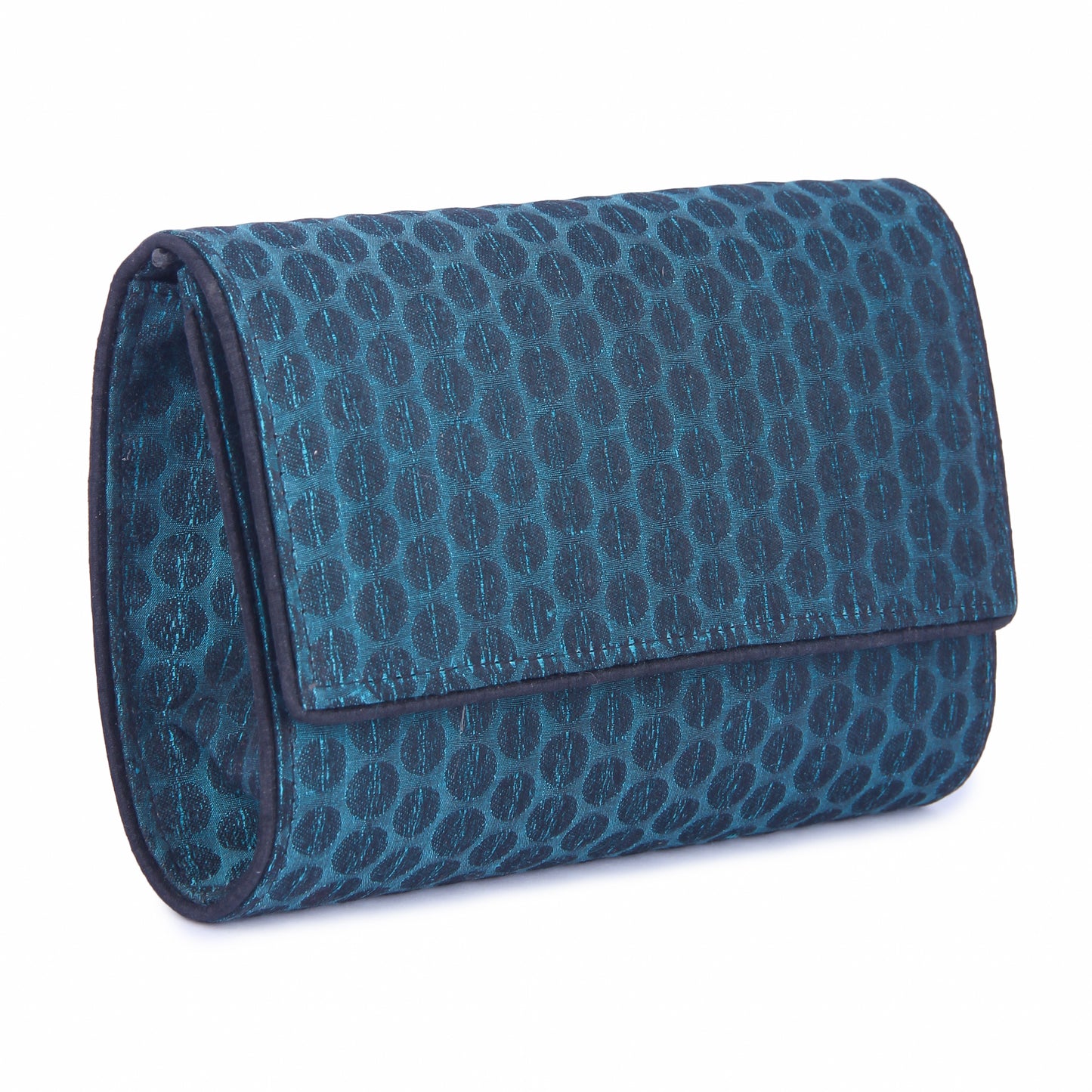 Dotted Teal clutch