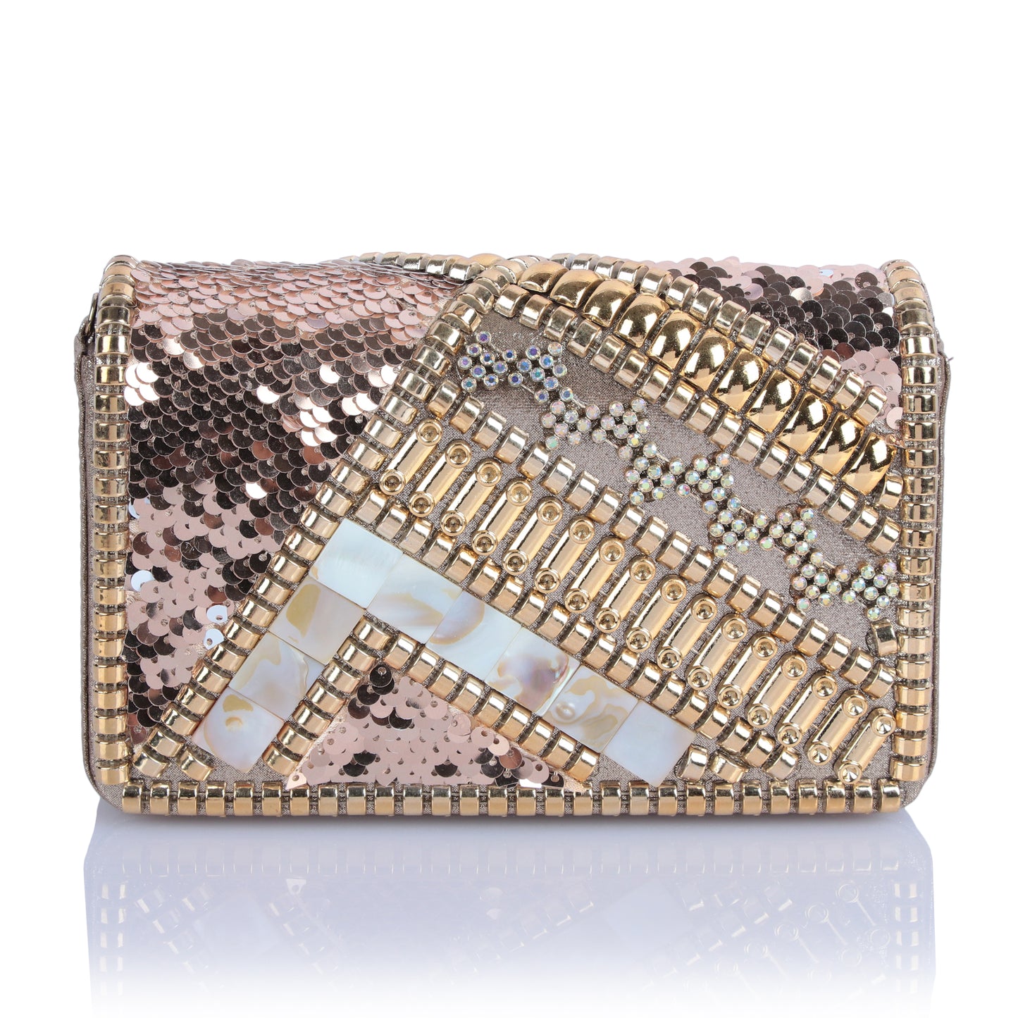 Rose gold bling bag