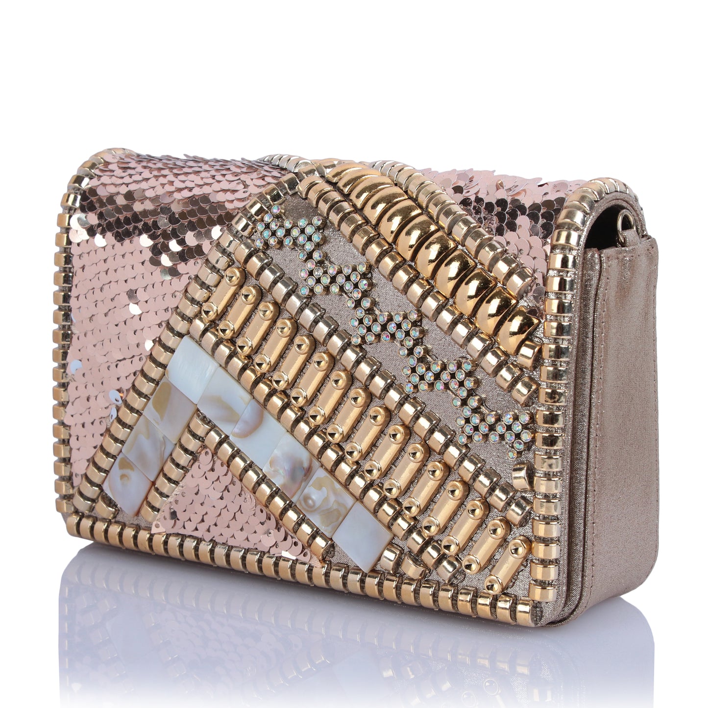 Rose gold bling bag