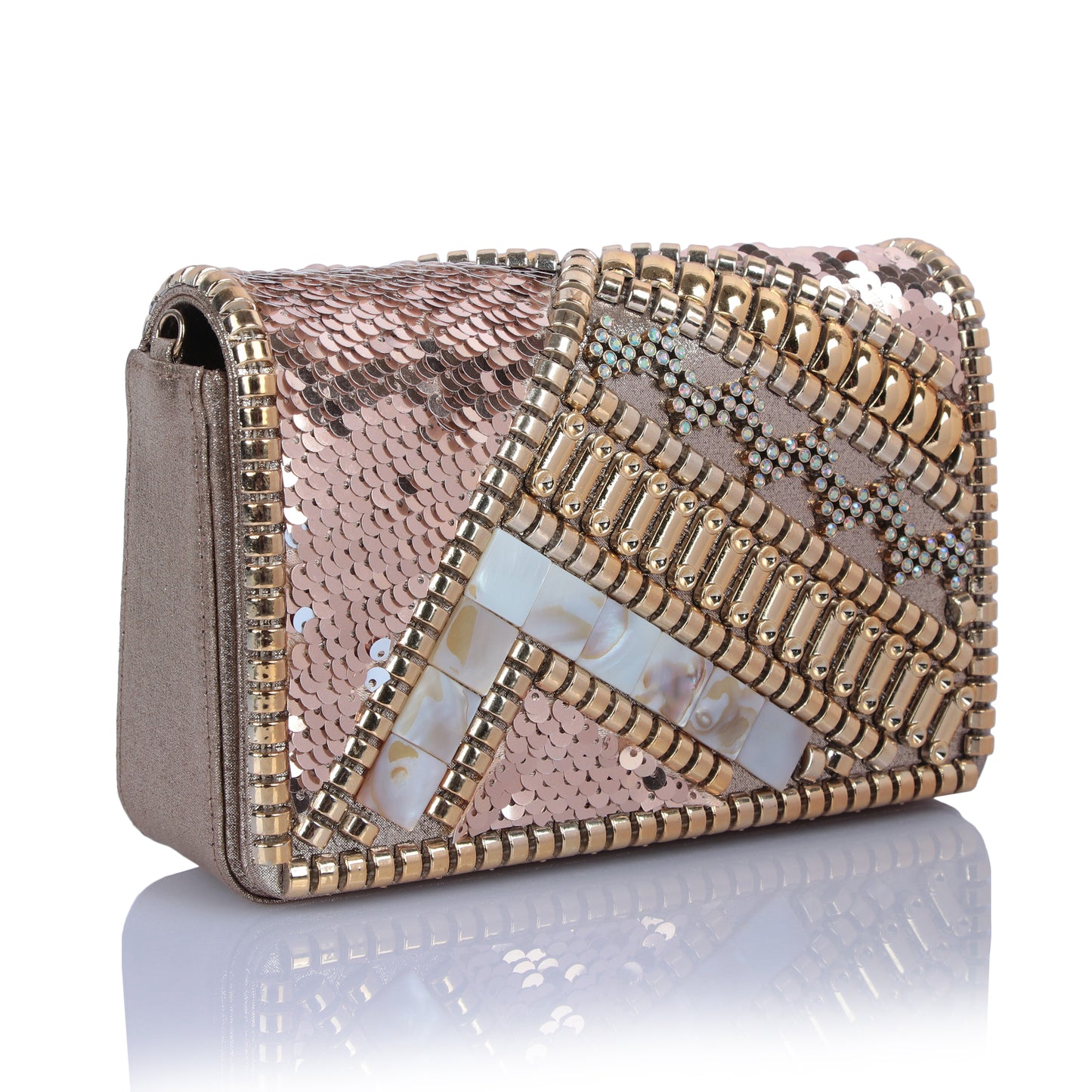 Rose gold bling bag