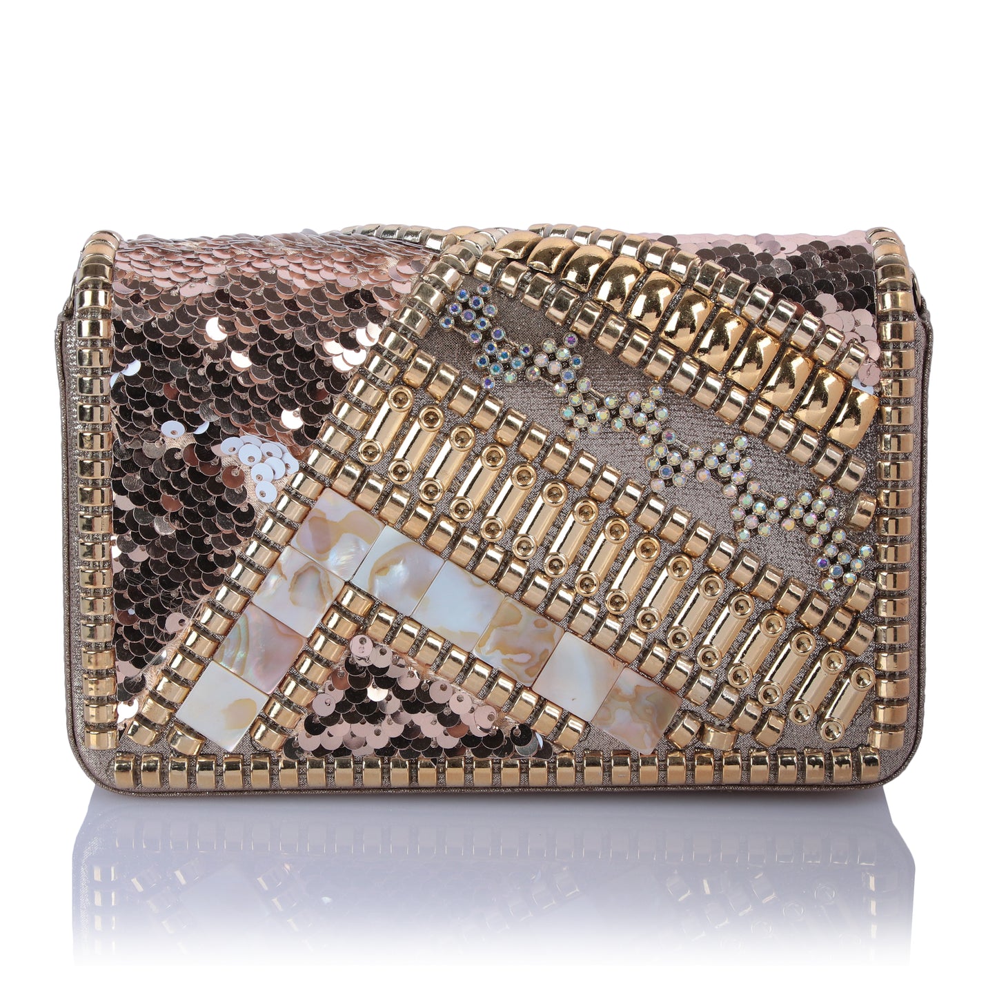 Rose gold bling bag