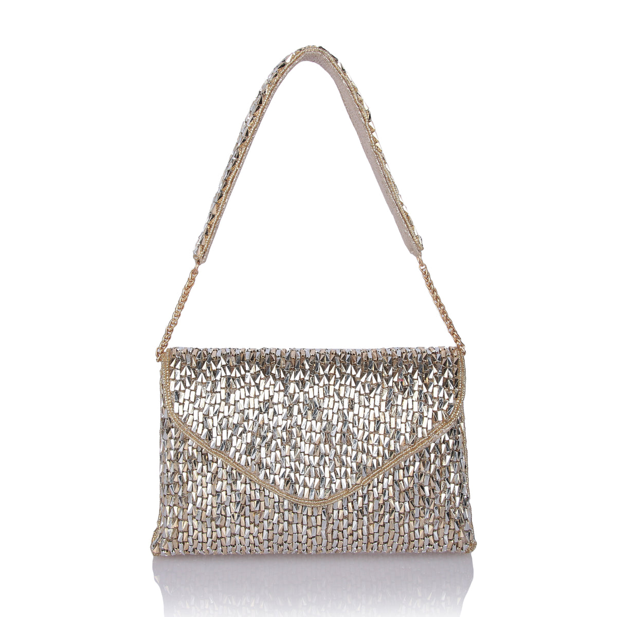 Champagne gold clutch